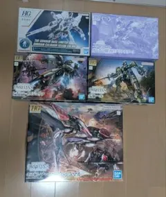 未組立 水星の魔女 プラモ7点 ＋ ガンダムベース限定 トロハチ セット