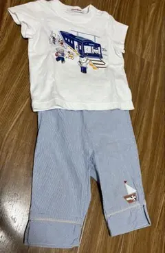 ファミリア　電車tシャツ　マリパンツのセット