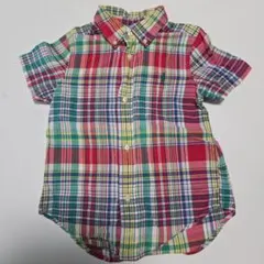 RALPH LAUREN　半袖チェックシャツ マルチカラー　ポロ　ラルフローレン