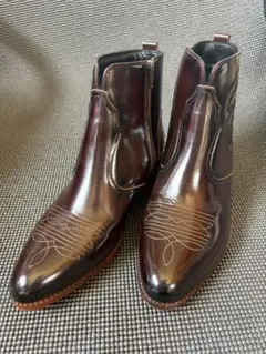 ウエスタンブーツ ダークブラウン レザー