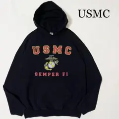 GILDAN ミリタリー USMC スウェット プルオーバー パーカー ブラック