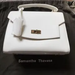 【証明書付き】Samantha Thavasa ホワイト ハンドバッグ
