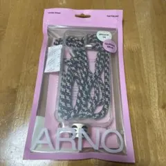 ARNO iPhone 14 ケース ストラップ付 Golden Blue