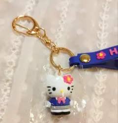 新品　制服ハローキティHello Kittyハイビスカスキティちゃんキーホルダー