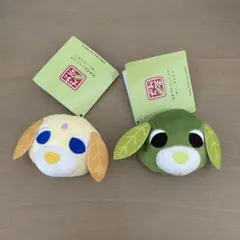 お茶犬マスコットバッジ　リョク＆チャイのサムネイル