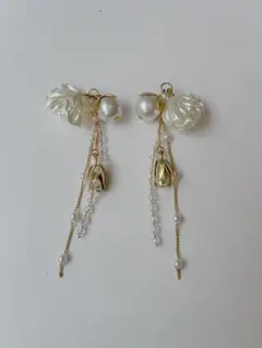 エレガントパールゴールドイヤリング