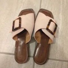美品　CORSO ROMA 9 ピンクレザーサンダルのサムネイル