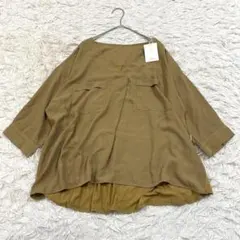 ビス VIS 七分袖ブラウス L Vネック 異素材切替 ゆったり 新品 未使用