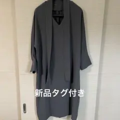 NOBLE グレー Vネック ワンピース　新品タグ付き