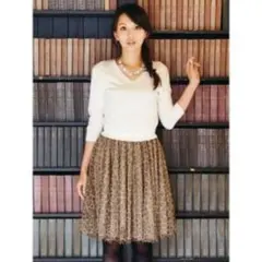 アプワイザーリッシェ　ドッキングワンピース　ニット　アニマル柄　レオパード柄