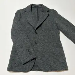 GU メンズ　Sサイズ　ニットジャケット　ダークグレー シングルボタン