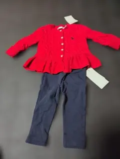 Chiii様専用! ラルフローレン赤のカーディガンとネイビーのパンツセット