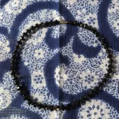 ブラッククリスタルビーズ&ネックレス