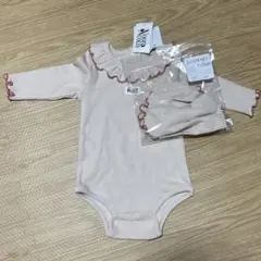 バースデイ　新品　ロンパース80 ターバン付き