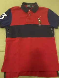 Polo by Ralph Lauren ポロシャツ 赤/ネイビー　メンズL