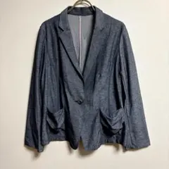 ✨良品✨ ジャケット ストレッチ 薄手 デニム 羽織り 襟付き ブルー