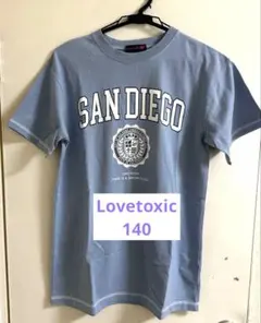 Lovetoxic ロゴTシャツワンピ ライトブルー 140のサムネイル