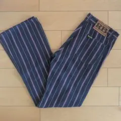 【vintage】Rose Bud ストライプ デニムパンツ W30のサムネイル