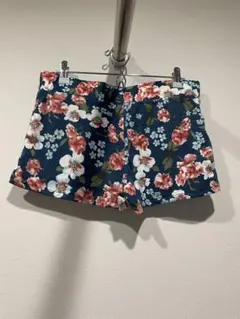 花柄ショートパンツ ネイビー