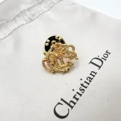 2810 極美品✨Dior　ブローチ　CD　ロゴ　希少　刻印