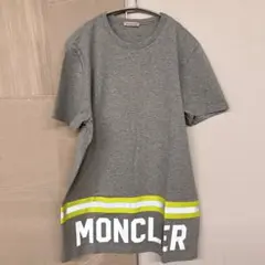 MONCLER グレー Tシャツ ネオンイエローライン TG S - メルカリ
