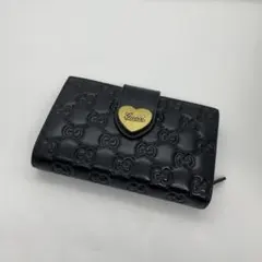 Gucci グッチ 長財布 ハートロゴ ブラック - メルカリ