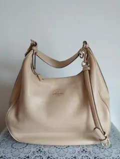 COACH ショルダーバッグ 2wayバッグベージュ本革レザーF38259超美品