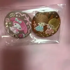サンリオ　刺繍缶バッジ　2種