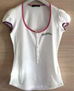 DSQUARED２/ディースクエアードレディース/UネックTシャツ