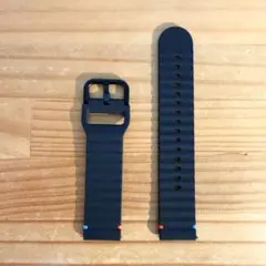 [RosMank] 20mm シリコン バンド スマートウォッチバンド 黒