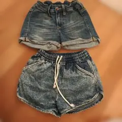 デニムショートパンツ 2点セット　少年　少女