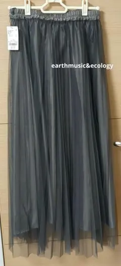 earthmusic&ecology　プリーツチュールスカート　F