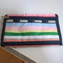 LeSportsac ストライプポーチ