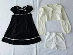 美品 HusHusH ワンピース 120 カーディガン 130 黒 フォーマル