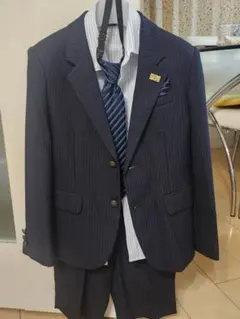 子供用 ネイビー ストライプスーツ