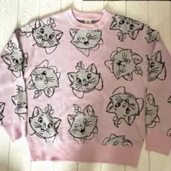 ディズニー おしゃれキャット マリー 総柄セーター Lサイズのサムネイル