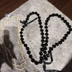 フラダンス用レイ 黒と白 ３つセット