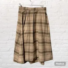 12351 エージーバイアクアガール Aラインスカート ブラウン トラッド M