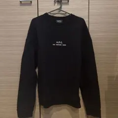 【本日11/17限定値下げ中】A.P.C. ブラック クルーネック スウェット