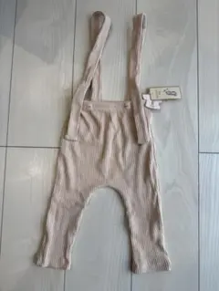 新品未使用品 ベイカー 韓国ベビー服 サロペットレギンス ベージュ 80