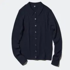 メリノリブポロカーディガン 3xl ネイビー