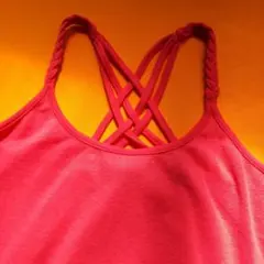 HONEY SUCKLE ROSE ピンク クロスタンクトップ L 即購入可能！