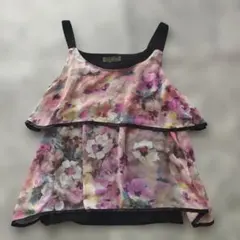 CECIL McBEE 花柄キャミ 渋谷gal 黒 小悪魔ageha 古着