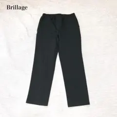 ブリアージュ　スラックスパンツ(M)ウエストゴム　センタープリーツ　足長効果