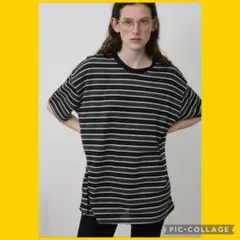 アンティローザホリデー　マルチボーダー オーバーサイズTシャツ 半袖