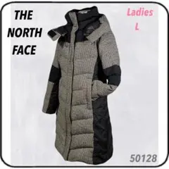 ノースフェイス 千鳥柄 ロングダウンジャケット Lサイズ 128
