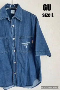 メンズシャツ　デニムシャツ　メンズファッション