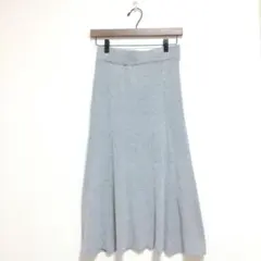ラフラフ　ニットスカート　グレー　サイズM