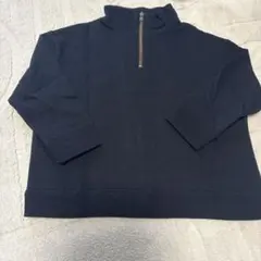 ブラックハイネック長袖カットソー 110