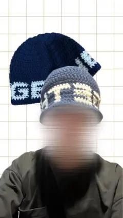 TOGETHER Hat ネイビー×ホワイト